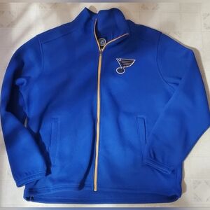 NHL St Louis Blues Official Licensed Product, Fleece Lined, Waffle Knit XXL, Zip